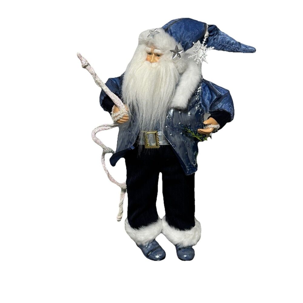 House Of Lloyd‎ Christmas Blue Santa Figurine Midnight Ice Father Frost 18"